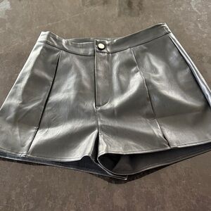Misguided leather shorts